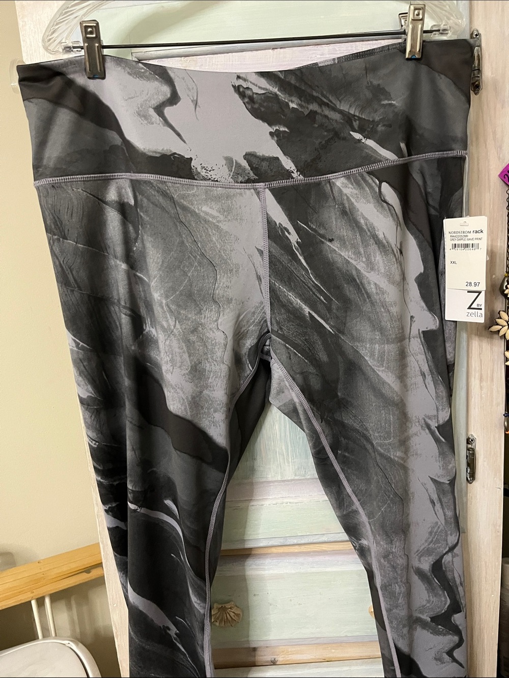 Zella Gray Dapple Wave Print Leggings